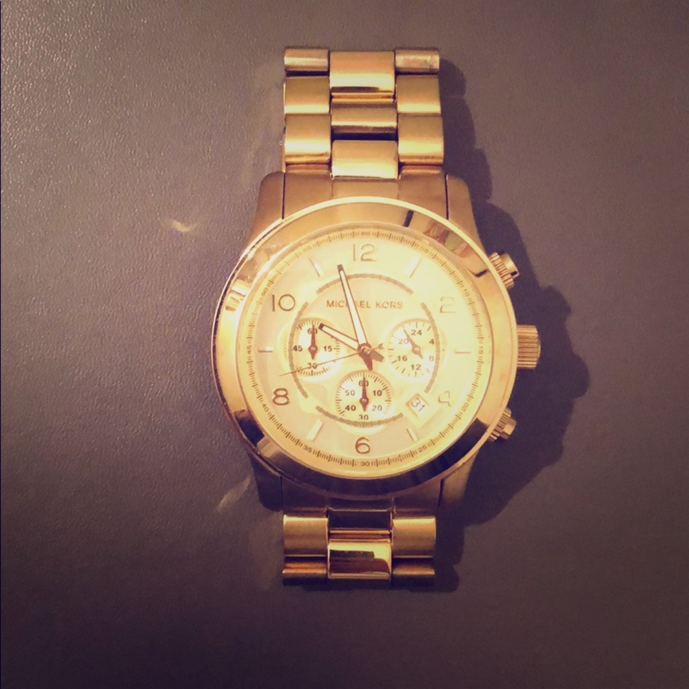 Michael Kors oversized gold watch
